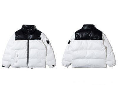 Chaqueta de Algodón con Cuello Alzado en Cuero PU - Estilo Moderno para Hombre - Image 8