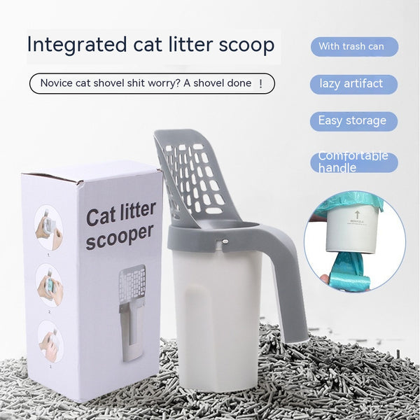 Pala Recogedor de Arena para Gatos Portátil con Diseño Integrado