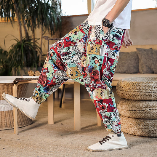 Pantalones Nepal de Lino Estilo Asiático con Cintura Baja - Image 16