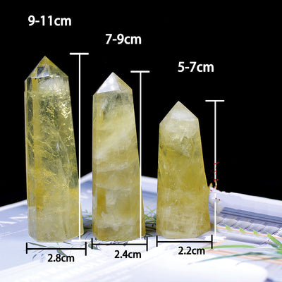 Columna de Cuarzo Citrino Natural Hexagonal Punta Única - Image 3