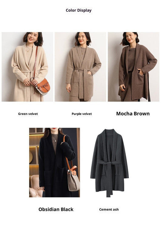 Abrigo Tejido de Largo Medio para Mujer - Colección Otoño Invierno - Image 15