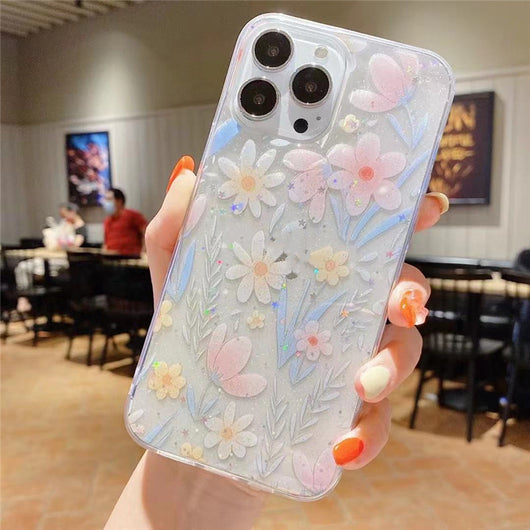 Funda para Celular con Flores y Brillo Epoxy - Image 18