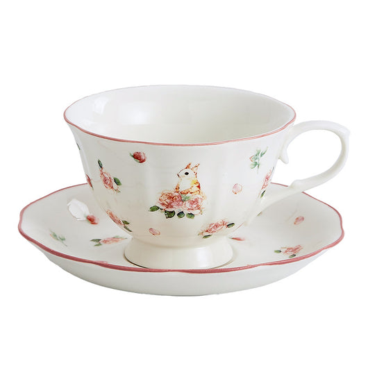 Juego de Café Retro Francés de Cerámica con Corazones - Image 5