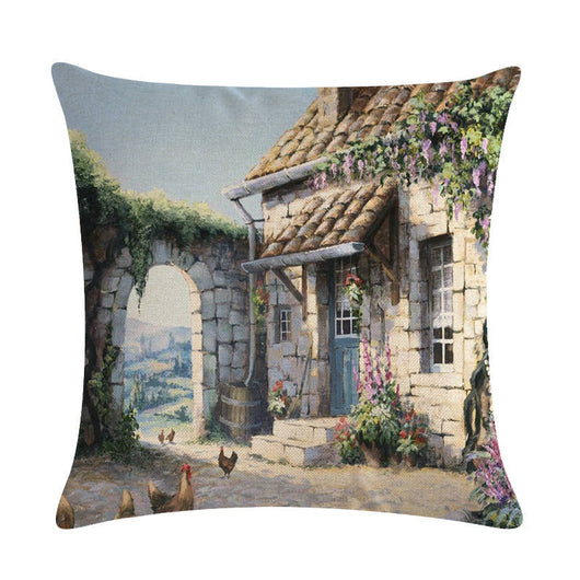 Funda de Almohada Lino Paisajes Rurales - Colección Pintura al Óleo - Image 27
