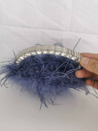 Bolso Bandolera Plisado con Detalles de Diamantes - Estilo Nube - Image 3