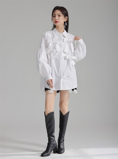 Blusa Blanca con Moño para Mujer - Image 14