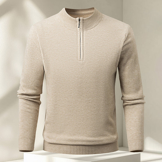 Suéter Pullover Tejido con Cierre Medio para Hombre - Image 3
