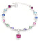 Heart Of The Ocean Crystal Bracelet Fashion Jewelry Silver Plated