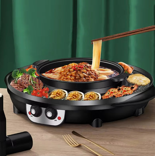 Olla Multifuncional 2 en 1: Hot Pot y Parrilla para el Hogar - Image 2