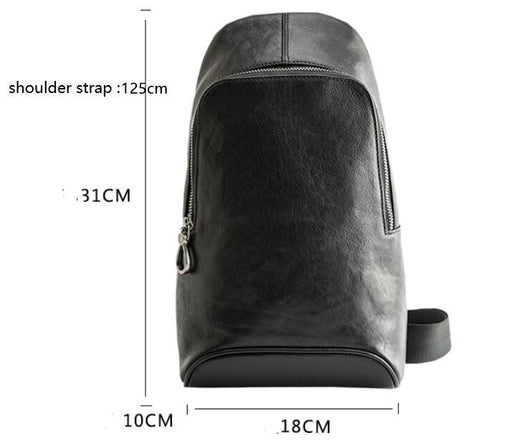 Bolsa de Pecho Vintage de Cuero Genuino Grande con Capacidad Expandible - Image 5