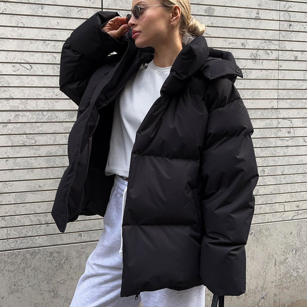 Abrigo Suelto de Algodón para Mujer - Chaqueta Cómoda y Versátil