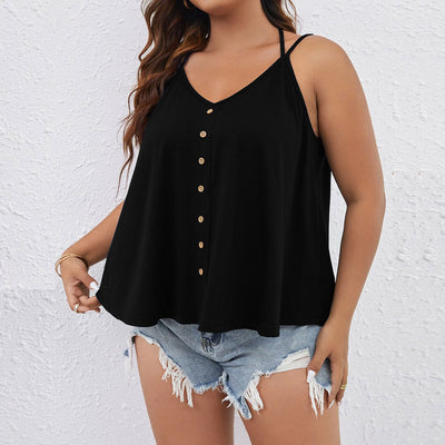Blusa Casual Escote en V sin Mangas para Mujer - Image 4