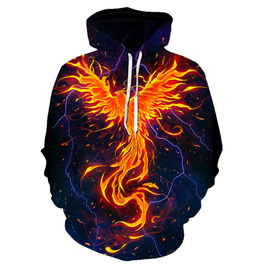 Sudadera con Estampado 3D Llamas Digitales Multicolor - Image 7