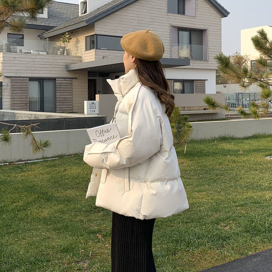 Chaqueta Acolchada Corta Estilo Coreano para Mujer - Image 10