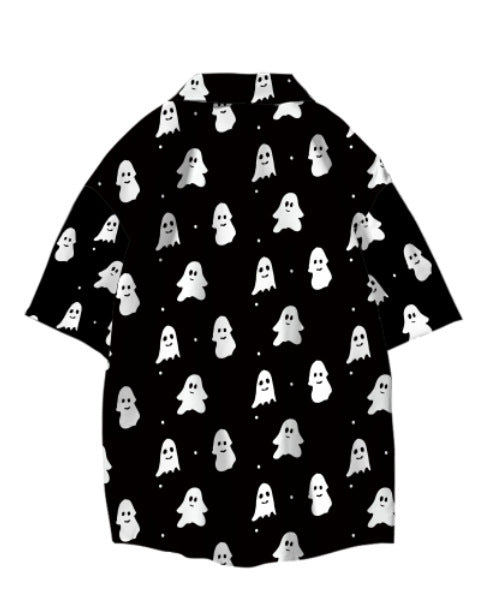 Playera Estampada 3D Ghost Street Manga Corta para Hombre - Image 3