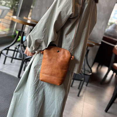 Bolso Bandolera de Cuero Artesanal para Mujer - Diseño Vintage
