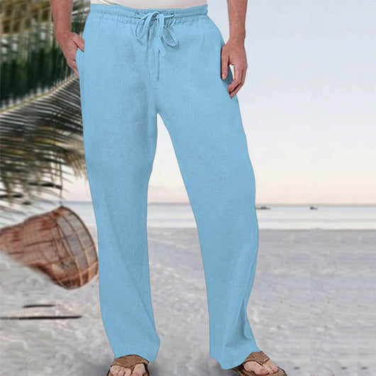 Pantalones Deportivos de Lino Holgados para Hombre - Image 3