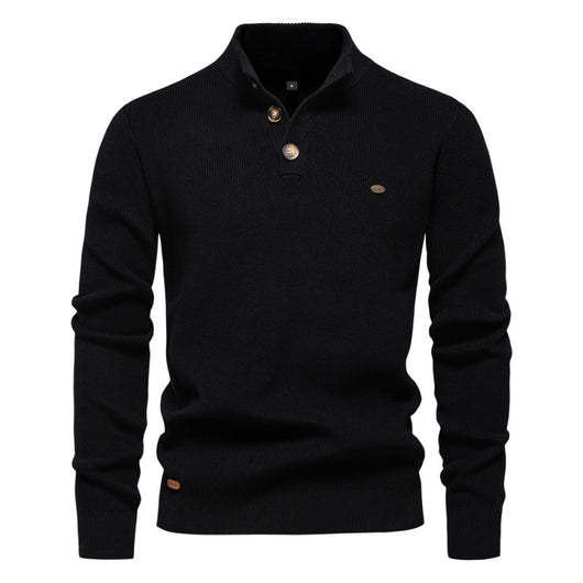 Suéter Business Cuello Alto Hombre - Tejido Premium Liso Casual - Image 6