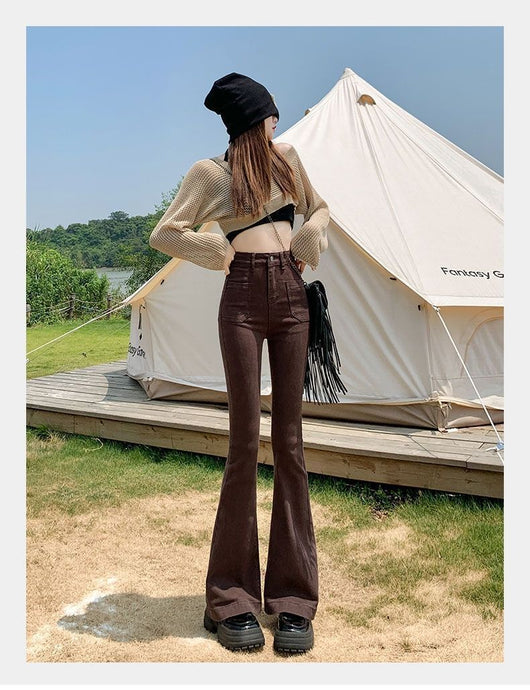 Pantalones Acampanados Cintura Alta Reductores Efecto Moda Urbana - Image 15