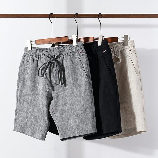 Shorts de Lino para Hombre Cintura Media Cómodos y Versátiles