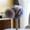 Gorro de Lana con Pompón de Piel para Mujer - Otoño e Invierno