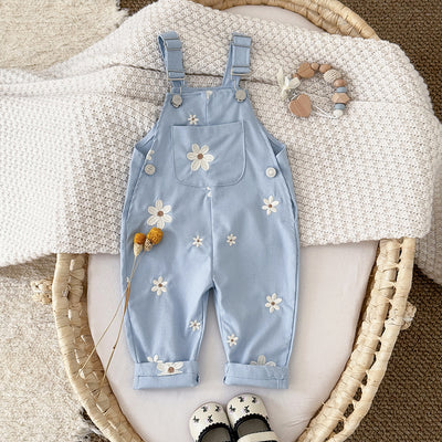 Pelele Infantil sin Mangas con Bordado Floral - Image 2