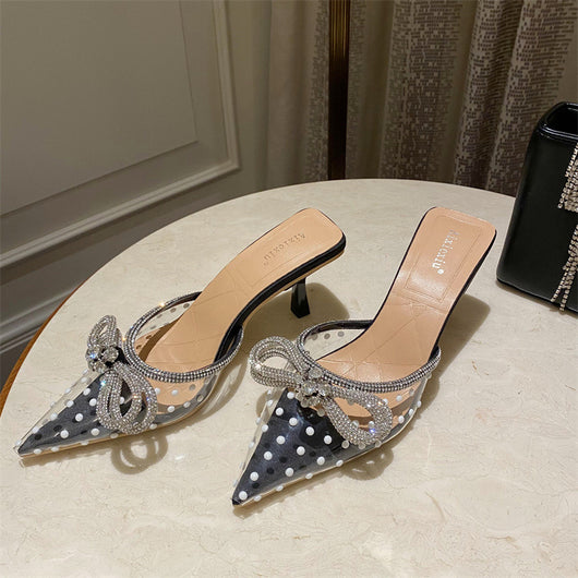Sandalias de Cristal Transparente con Diseño de Strass para Mujer - Image 4