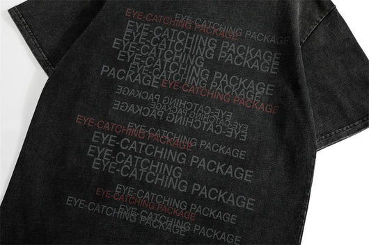 Playera Estampada con Letras Desgastadas para Hombre - Image 17