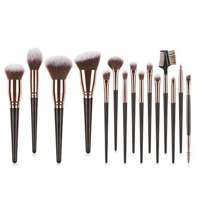 Set de 15 Brochas de Maquillaje Profesional con Aplicadores para Sombra - Image 13