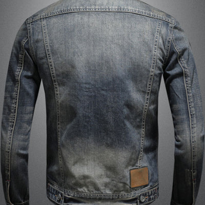 Chaqueta de Mezclilla Vintage Desgastada Estilo Clásico Europeo - Image 2