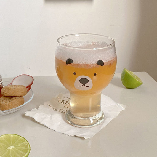 Vaso de Vidrio Infantil con Diseño de Osito para Bebidas Frías - Image 3