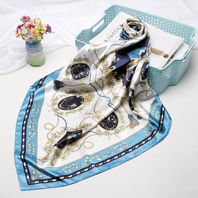 Pañuelo de Seda Estampado Vintage para Mujer - Image 39
