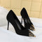 Tacones Altos Puntiagudos con Punta Metálica - Diseño Versátil y Elegante