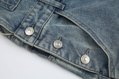 Pantalones Cargo Denim Vintage Lavado Retro Unisex - Image 15