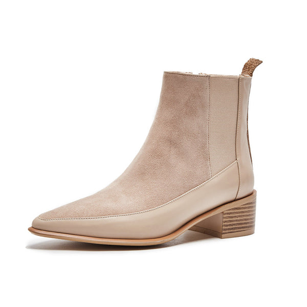 Botas Martin Escarchadas con Tacón Medio - Botines Elegantes