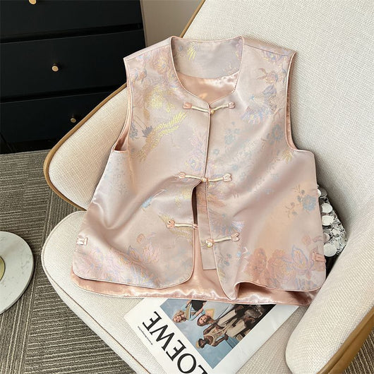 Chaleco Elegante Estilo Chino con Botones de Rana para Mujer - Image 13