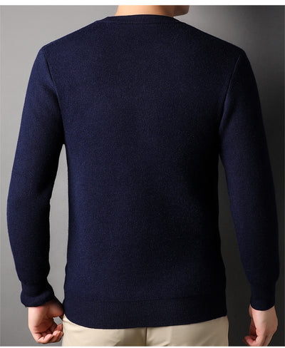 Suéter Tejido Slim Fit para Hombre - Diseño Ejecutivo Cuello Redondo Otoño - Image 17