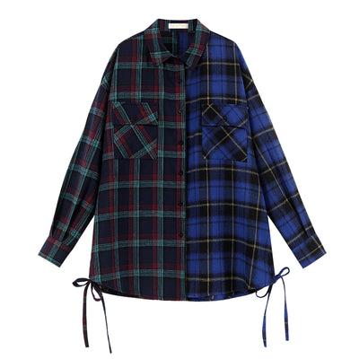Camisa Casual Patchwork Cuadros para Hombre y Mujer - Image 5