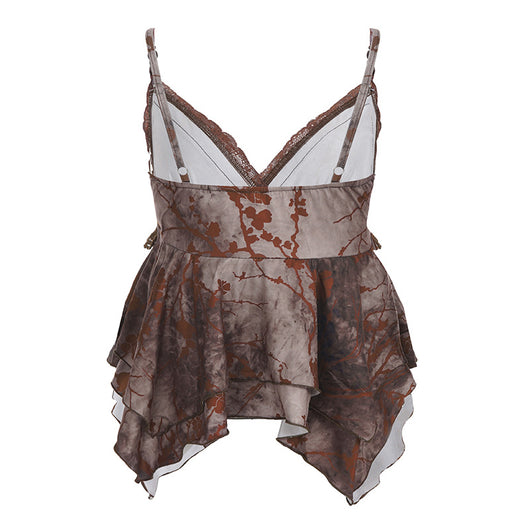 Vestido Retro Cuello V Cintura Marcada Diseño Asimétrico - Image 12