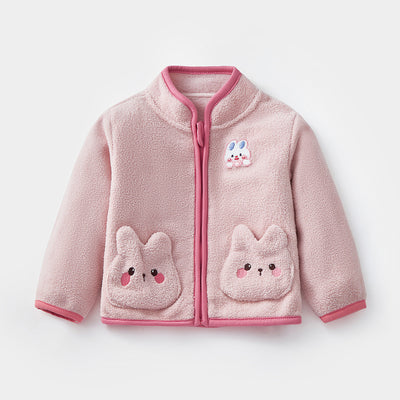 Abrigo Polar Infantil Conejo Adorable para Otoño e Invierno - Image 2