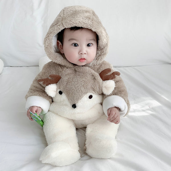 Pijama Enterizo para Bebé con Pie - Algodón Acolchado Grueso y Cálido