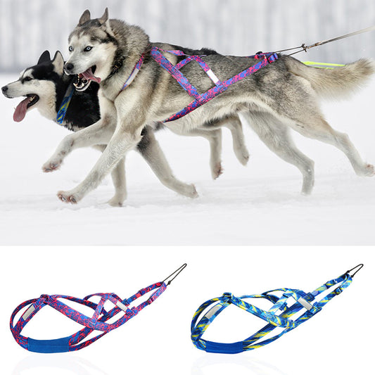 Arnés de Pecho para Perros de Trineo con Cuerda de Sujeción Manual
