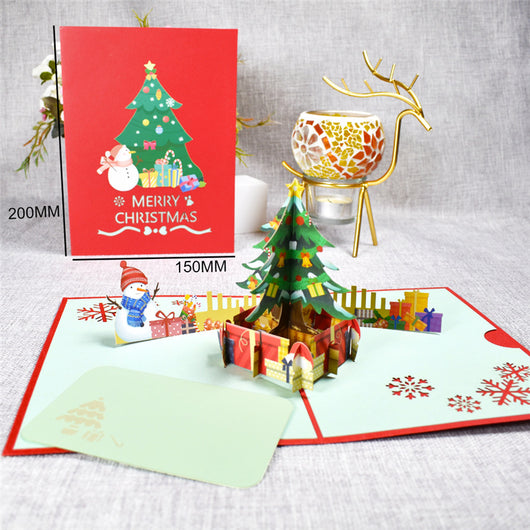 Tarjetas Navideñas Emergentes 3D Árbol de Navidad con Decoraciones y Pegatinas - Image 9