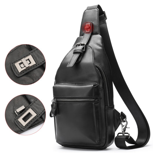 Bolsa Pecho Cuero Hombre Estilo Crossbody - Image 10