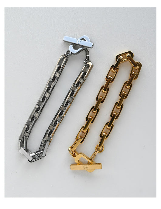 Pulseras y Collares de Acero 316L con Diseño Cuadrado para Hombre y Mujer - Image 13
