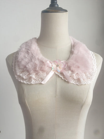 Blusa Versátil con Encaje y Cuello de Pelaje Adorable - Image 7