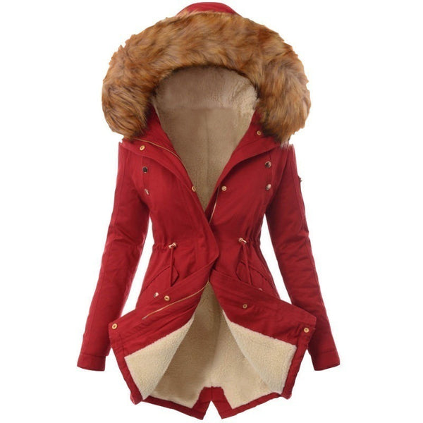 Chaqueta Acolchada Slim Fit con Capucha y Cierre - Abrigo Cálido para Mujer