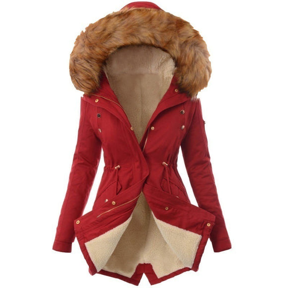 Chaqueta Acolchada Slim Fit con Capucha y Cierre - Abrigo Cálido para Mujer