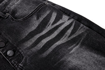 Jeans de Diseñador para Hombre con Pliegues Texturizados y Corte Premium - Image 10