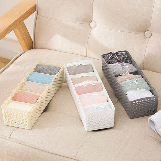 Organizador de Plástico Apilable 5 Compartimentos para Ropa Interior y Calcetines - Image 37